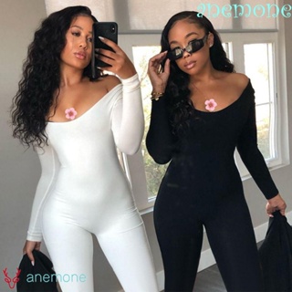  Womens One Piece Bodycon Jumpsuit -Sexy Long Sleeve