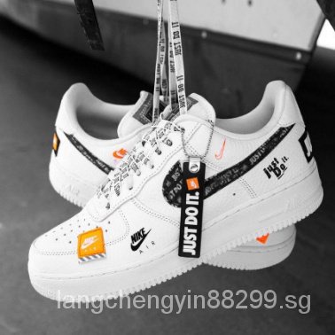 Custom Sneakers Just Do It Unisex White Limited Edition Air Force Down White Custom 1 Traditional Promotion