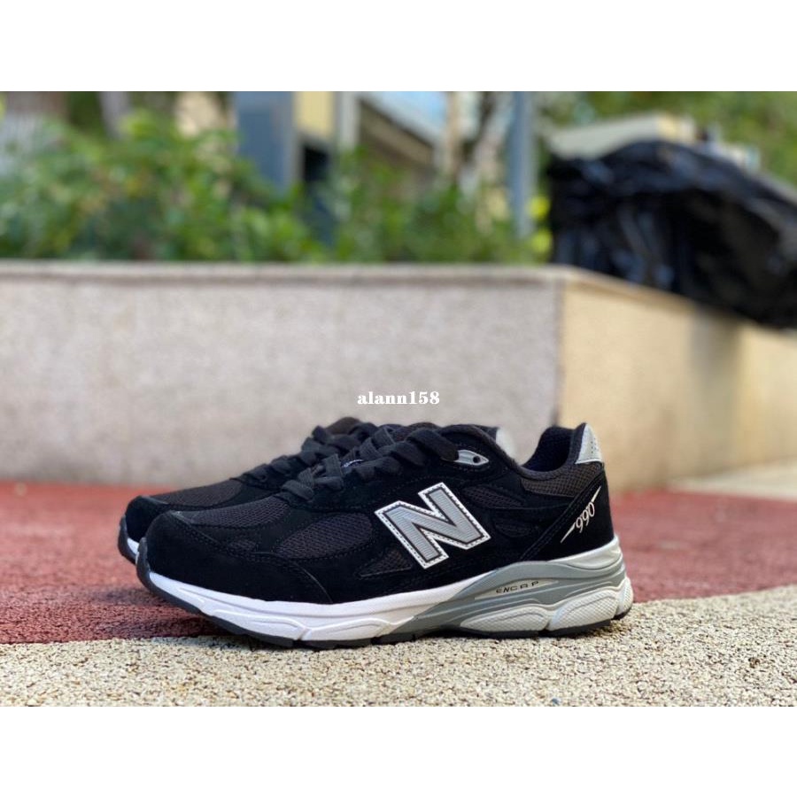 New Balance 990V3 black white gray mesh low cushioning jogging shoes