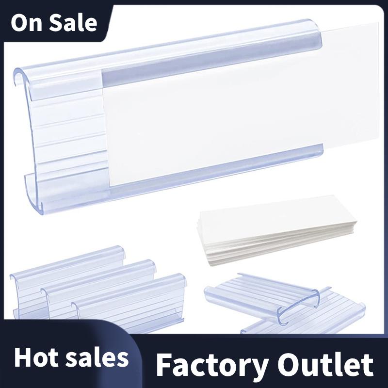 Wire Shelf Label Holders, 30 Pack Plastic Wire Shelf Label Clips with