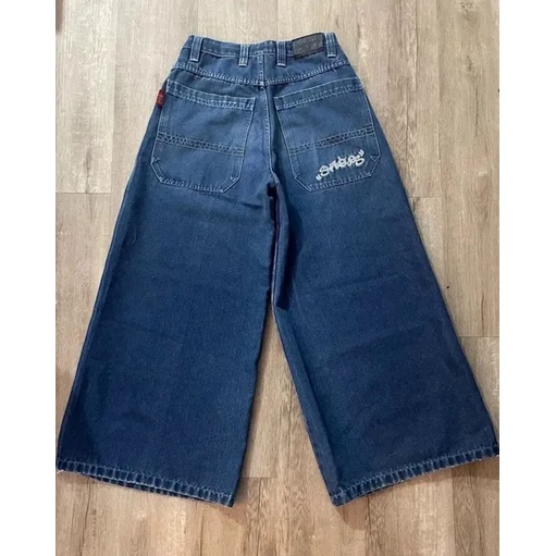 JNCO Jeans Y2K Mens Hip Hop Dice Graphic Embroidered Baggy Jeans