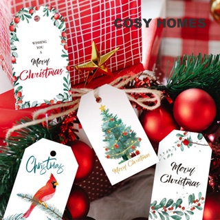 Christmas Gift Tags 50 Count with String for DIY Xmas Present Wrap and Label  Package Name Card 