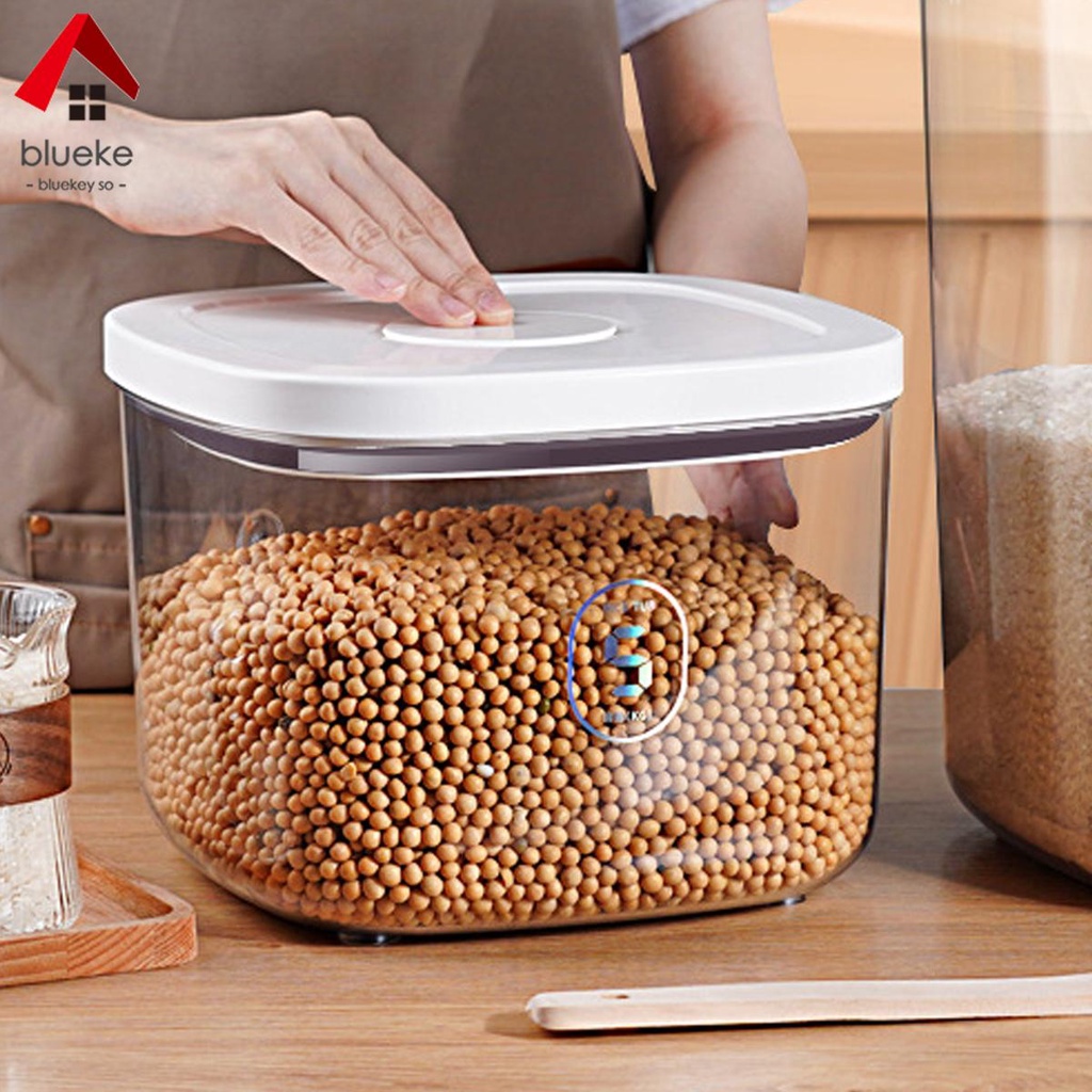 Airtight Rice Container with Lid Measuring Cup 10 Lbs Reusable Sealed ...