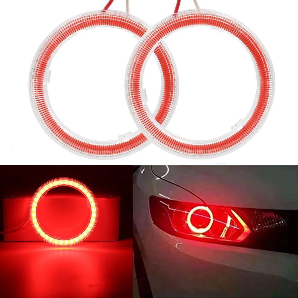1 Piece COB angel eye LED car halo lights 12V red headlights 60MM 70MM ...
