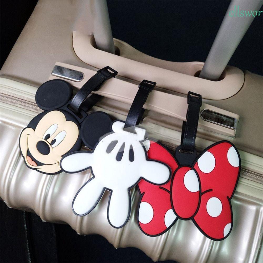 ELLSWORTH Cartoon Luggage Tag, Boarding Pass PVC Airplane Suitcase Tag