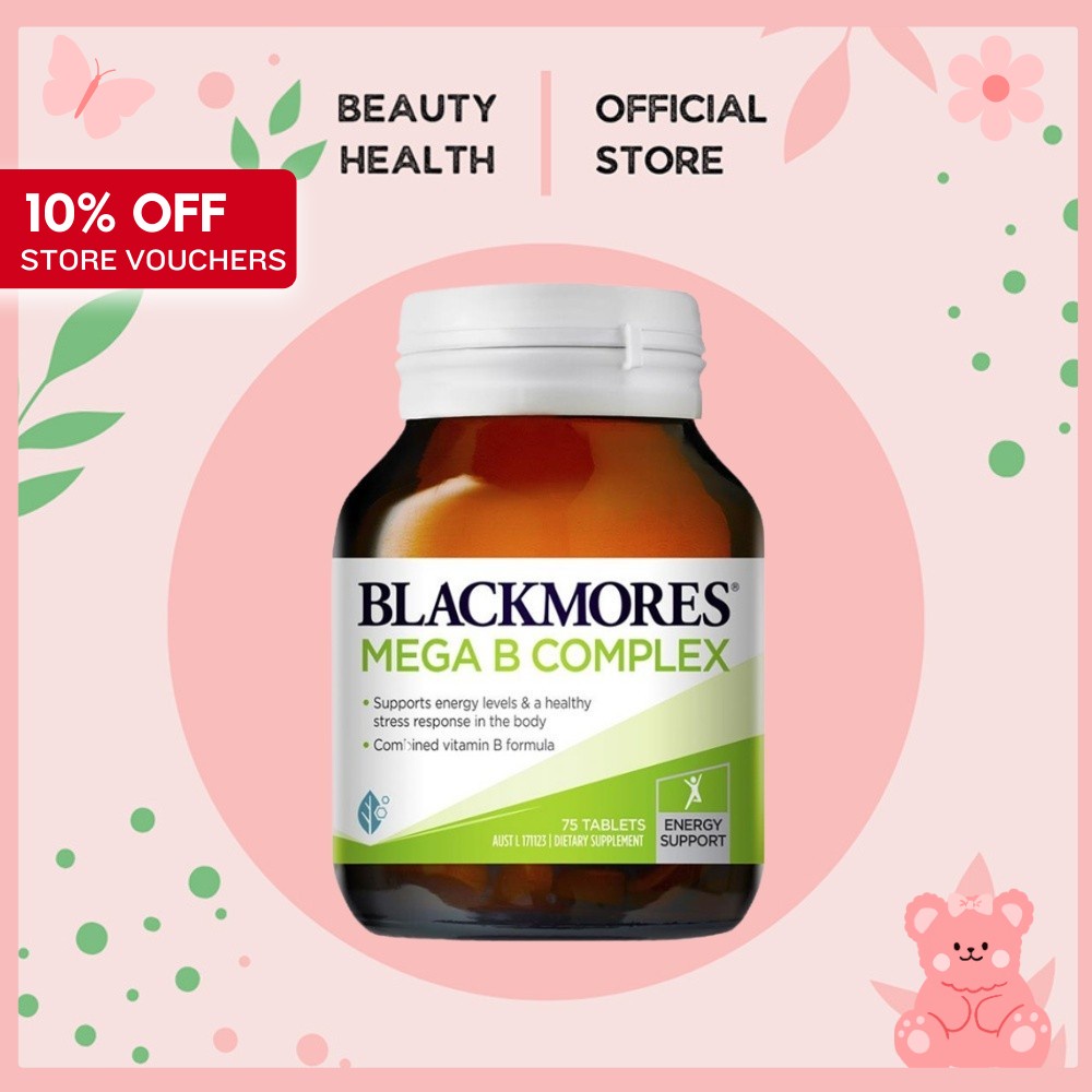 Blackmores Mega B Complex - 31 / 75 Tablets [BeautyHealth.sg] | Shopee ...