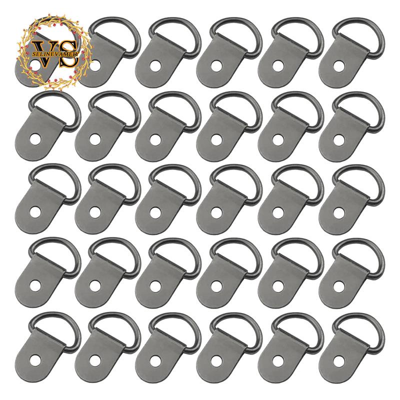 30 PCS Small Steel DRing Tie Downs, D Rings Anchor Lashing Ring for