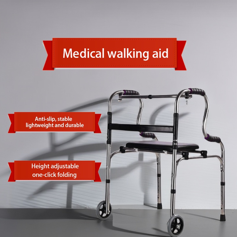 Chinamade assisted walking wheeled walker for the elderly. Elderly disabled people can use a