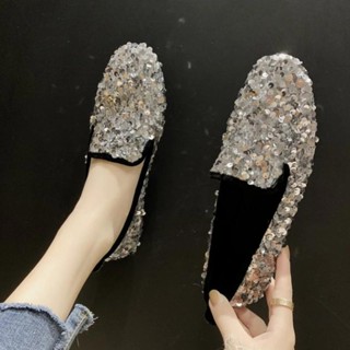 Glitter hot sale flats womens