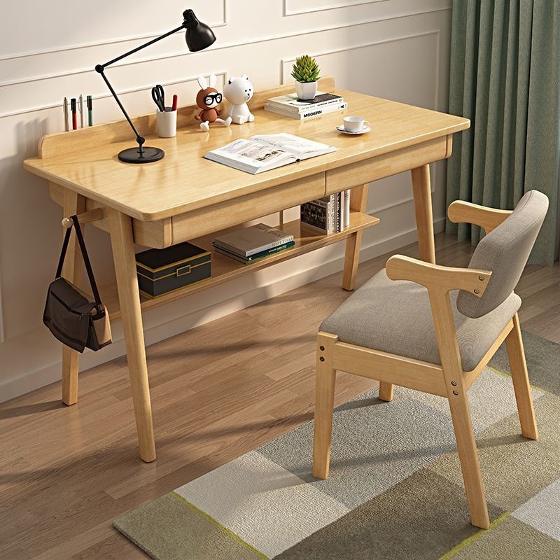 Study Desk, Solid Wood Bedroom, Office Desk, Desk With Drawers, Student ...