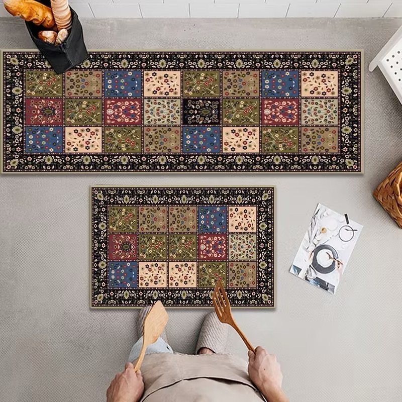 Hari Raya Floor Mat Non-slip Kitchen Carpet Retro Bathroom Mat Lesser ...
