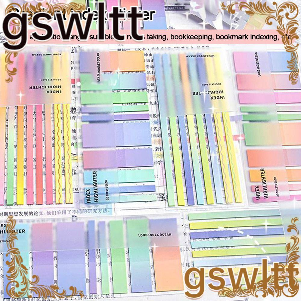 GSWLTT Sticky Notes, Classify Files Notes Strip Colorful Memo Pad Tabs