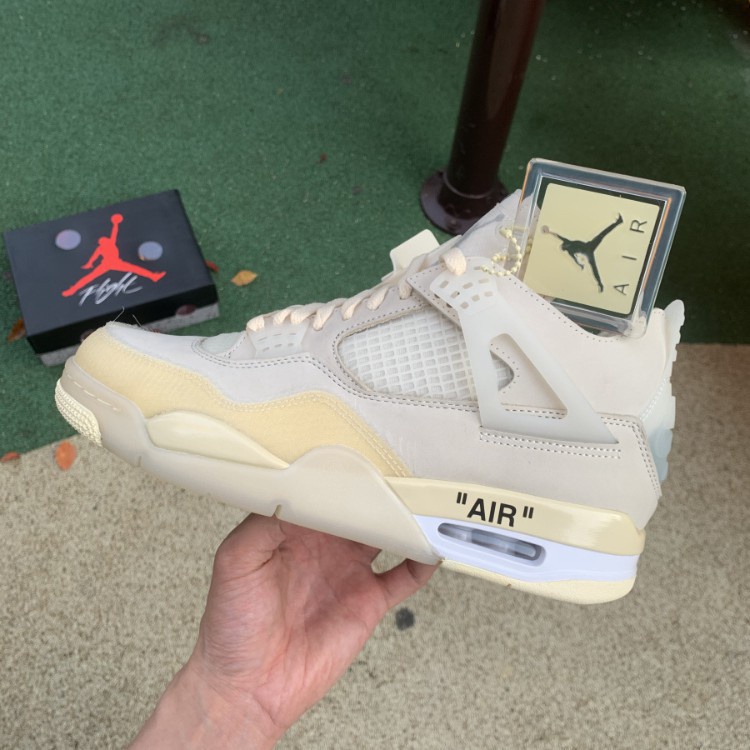 White flower shoes special sale hot Jordan 4 x off white AJ4 OW