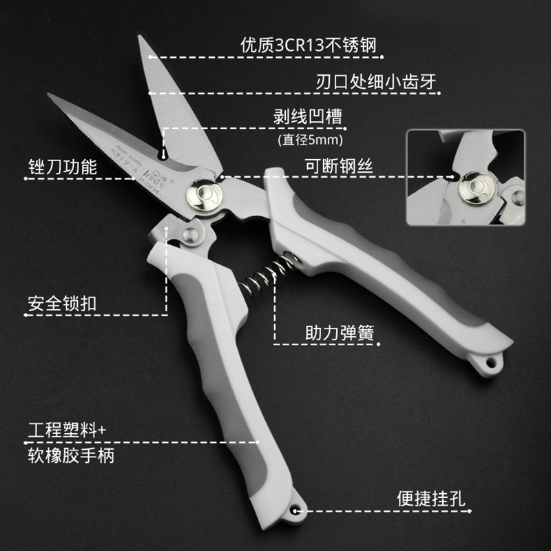 Electrician Scissors Aluminum Gusset Cable Slot Ceiling Scissors Sheet ...