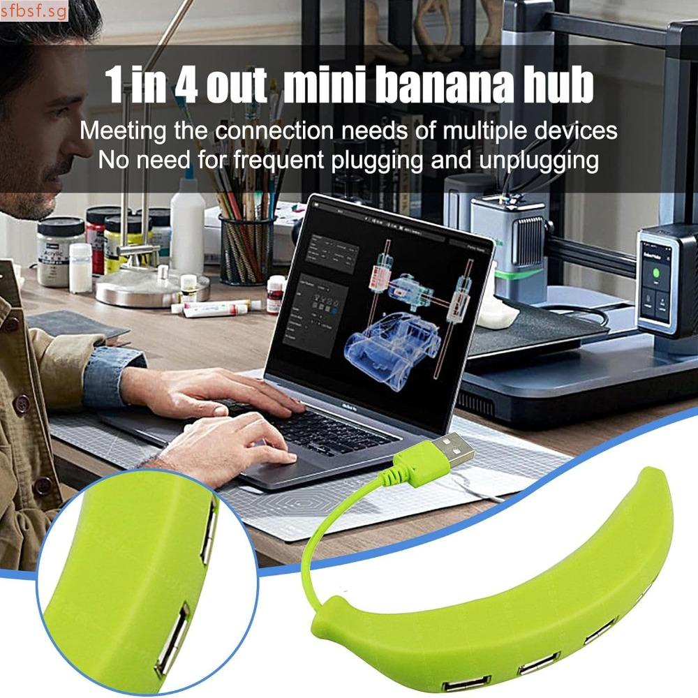 SFBSF Abs Multiport Adapter Hub Splitter, 1 in 4 Out 480mbps High Speed