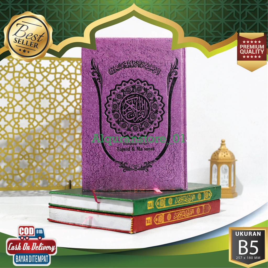 Al Quran Tajwid Non Translation B5 Al-Quran 15 Lines Hvs Equipped With ...