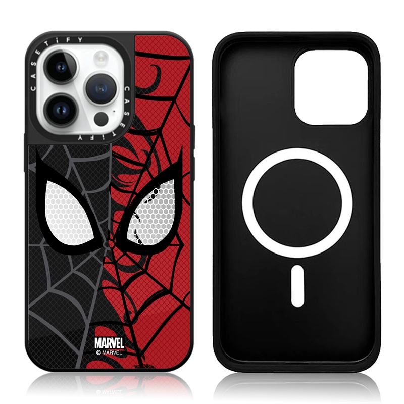 CASEACASE X Spider Man Black&Red Magnetic suction Sliver Mirror