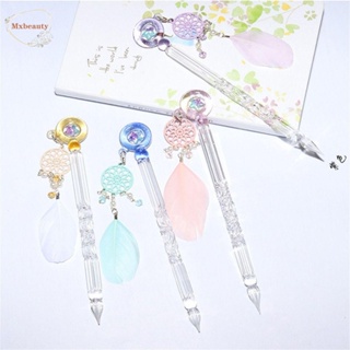 1Pc Vintage Glass Dip Water Pen Creative Starry Sky Color Ink 0.7mm  Painting Pen Student