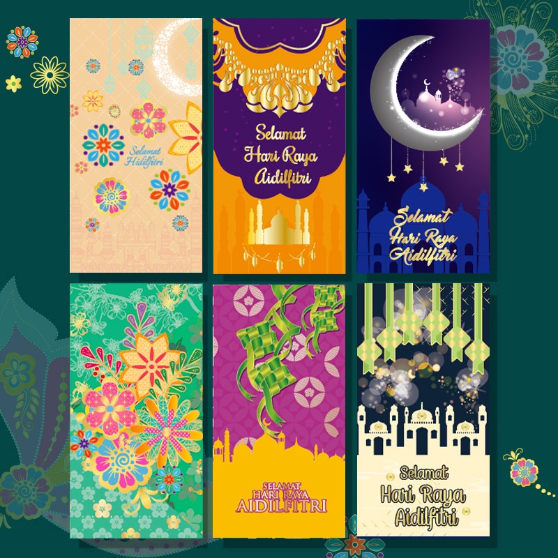 6pcs raya 2024 Folding Sampul Duit Raya Festival Hari Raya Packets ...