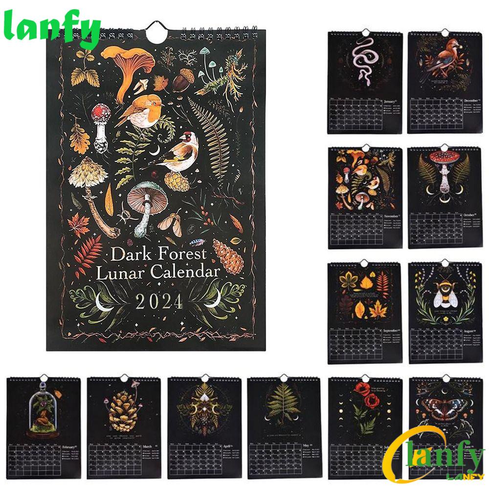 LANFY 2024 Dark Forest Calendar, Daily Schedule Yearly Agenda Astrology