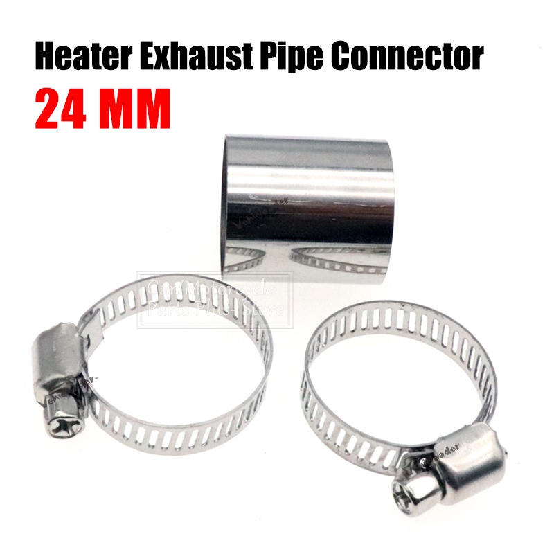 24Mm Heater Exhaust Pipe Connector Air Parking Stainless Steel Gas Vent  Hose With Clamps For Webasto