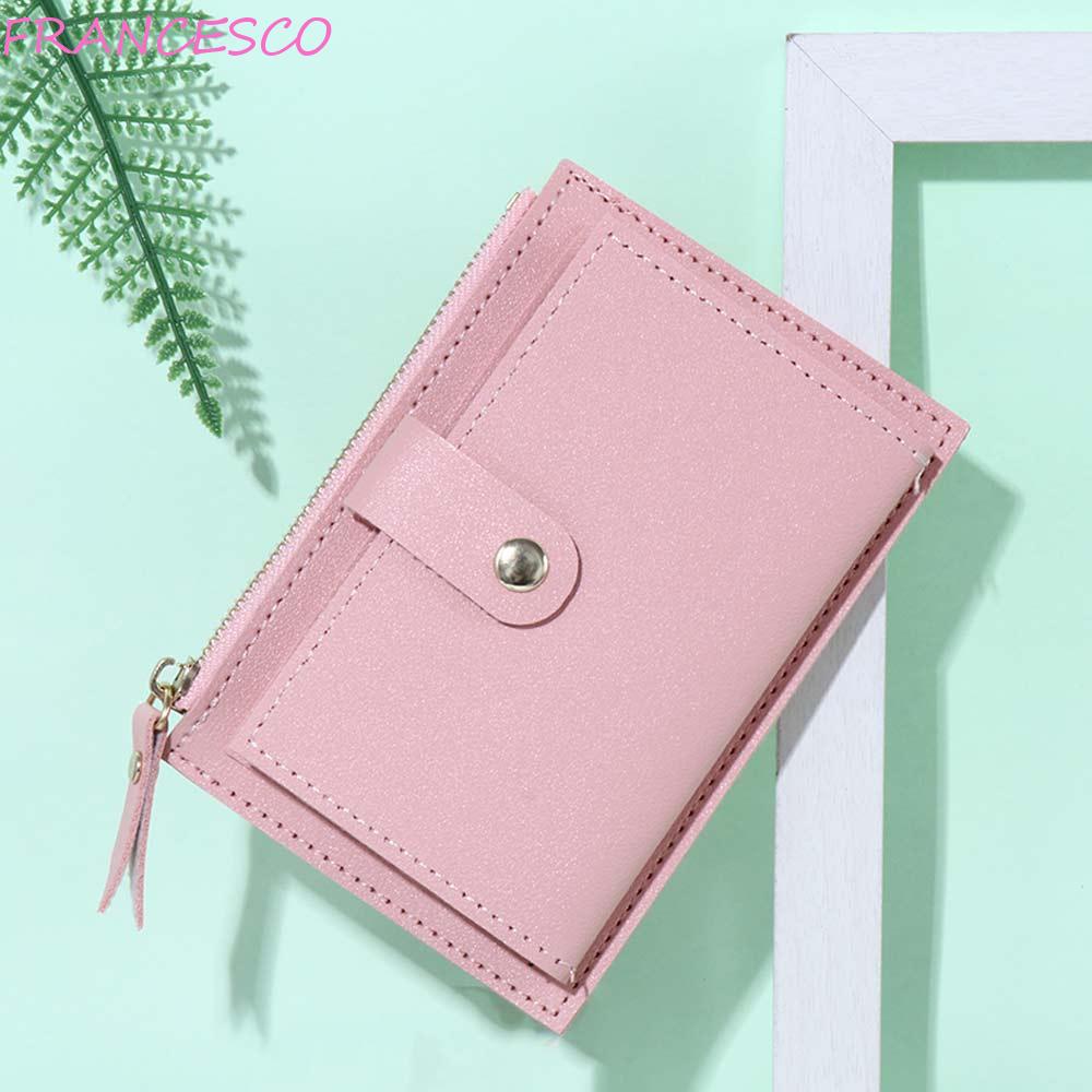 FRANCESCO Women Wallets Slim Lady Money clips ID Card Holder Card Case