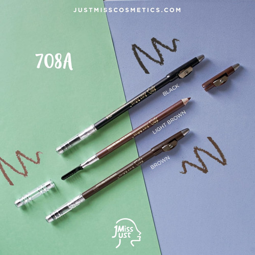 JUST MISS Eyebrow Pencil All Series / Justmiss Pensil Alis 708C / 311 / 209M / 801 / 708A / Merah Jingga Official - Gambar 3