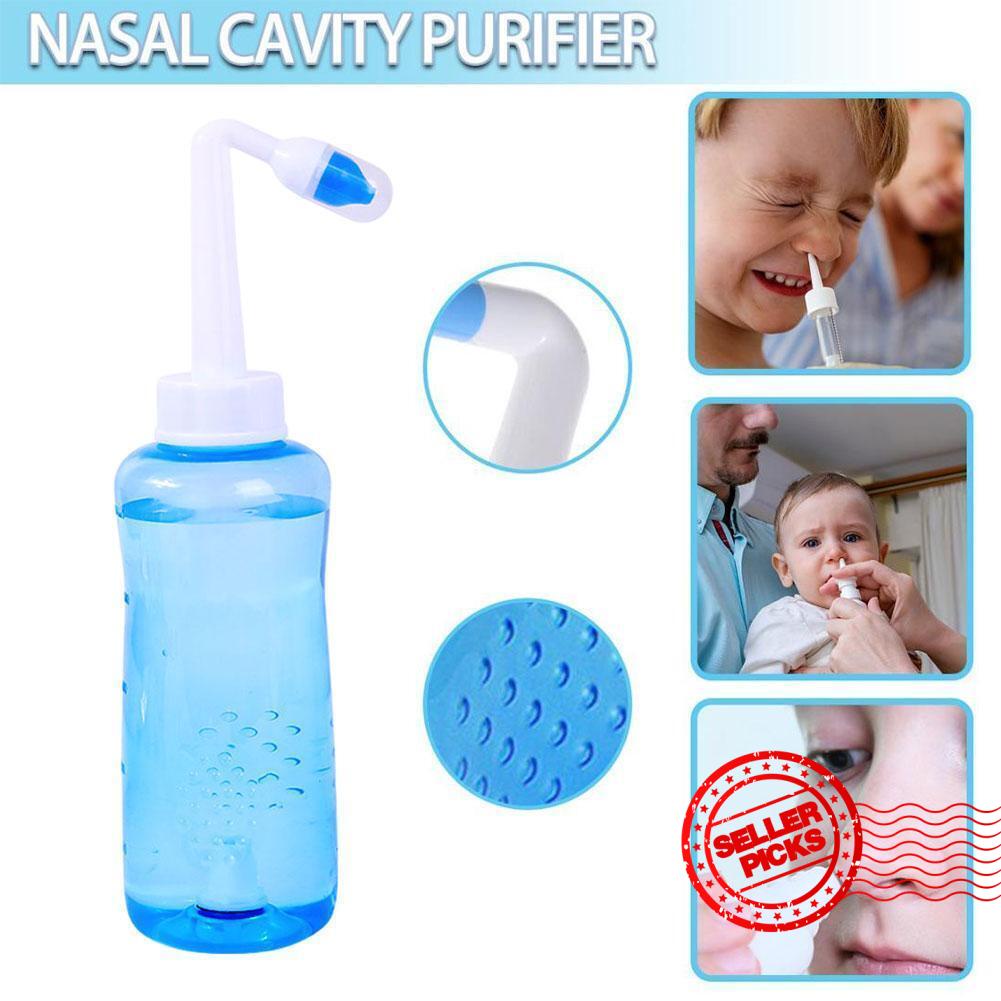 500ML Nasal Flush Kit Neti -Pot Sinus Rinse Nose Wash-Bottle FAST ...