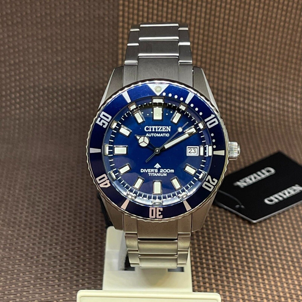 Citizen Promaster NB6021-68L Blue Analog Automatic Titanium Divers Men ...