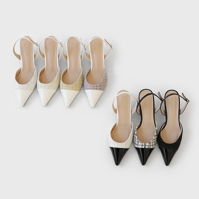 two tone slingback heels