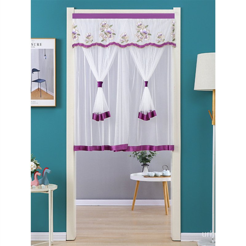 Velcro Curtains Without Punching Double-llayer Embroidered Yarn