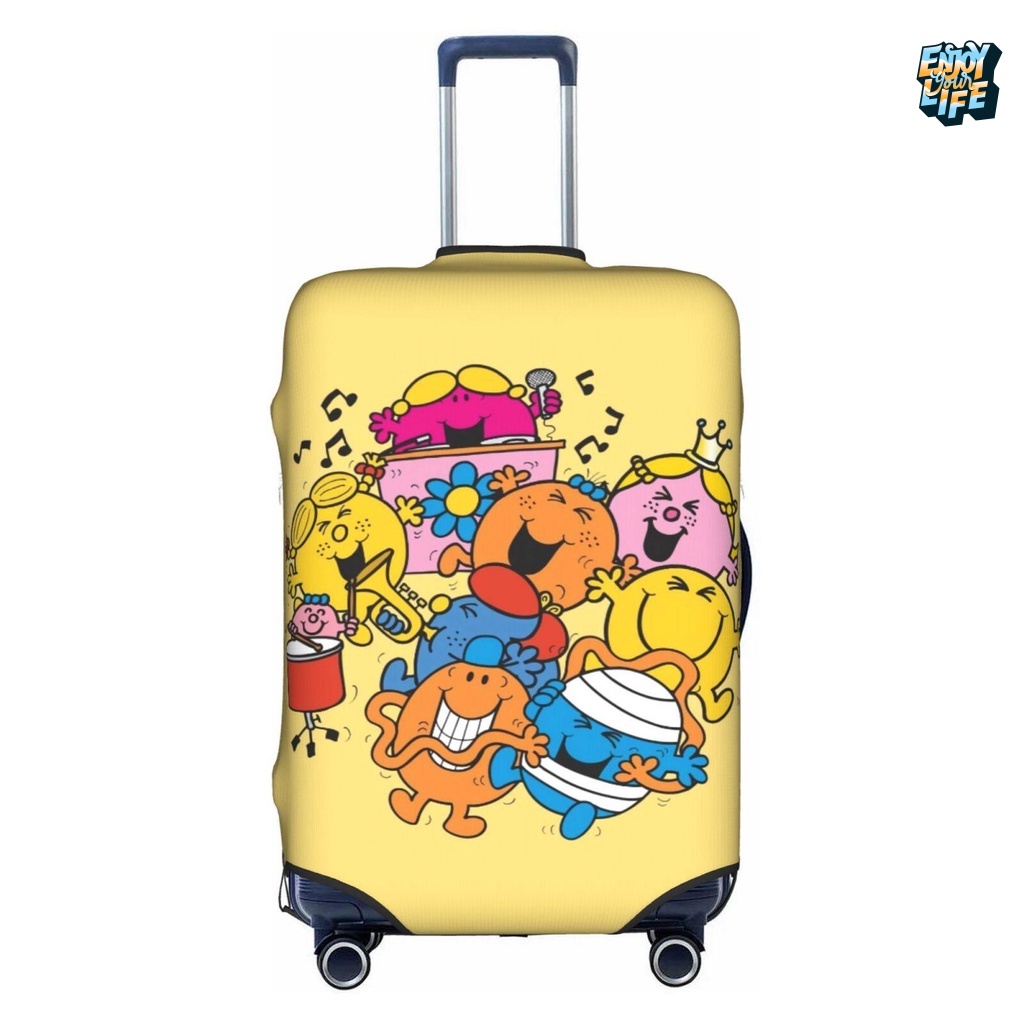 Mr.men And Little Miss Pattern Personalized Travel Free To Map Customization Luggage Cover Spandex Elastic Suitcase Cover Protector Dust Proof Waterproof Shopee Singapore