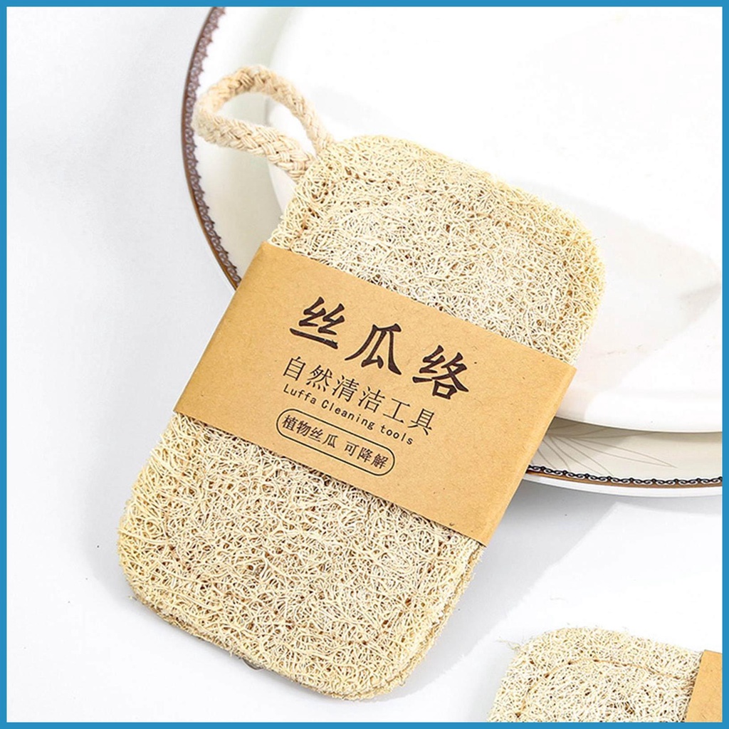 Loofah Sponge Recyclable Hangable Loofah Dish Brush Quick Dry Luffa