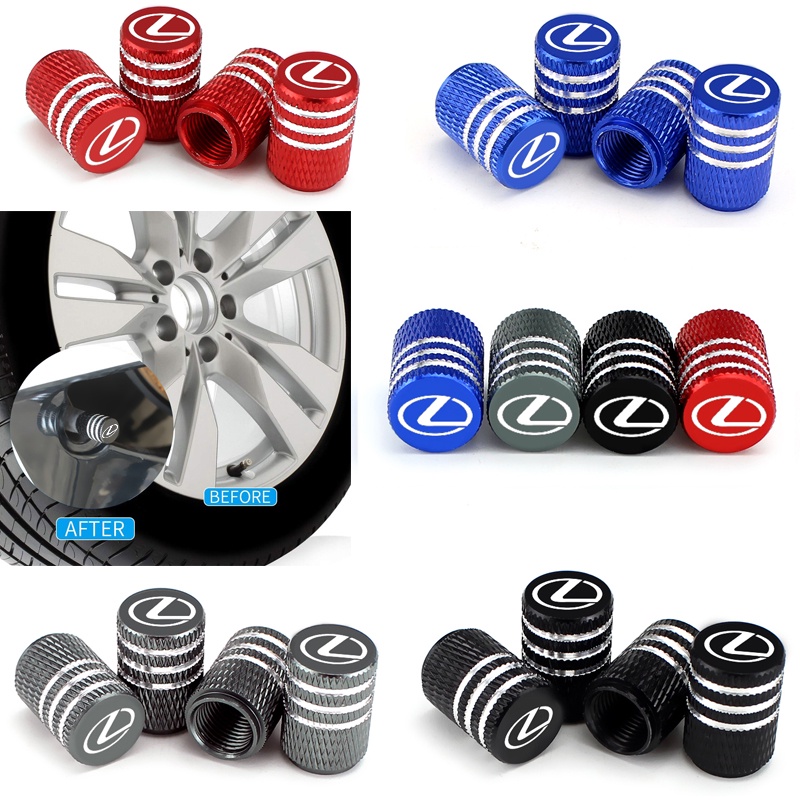 4pcs/set Car Wheel Tire Valve Cap Tyre Rim Stem Covers for Lexus RX300 ...