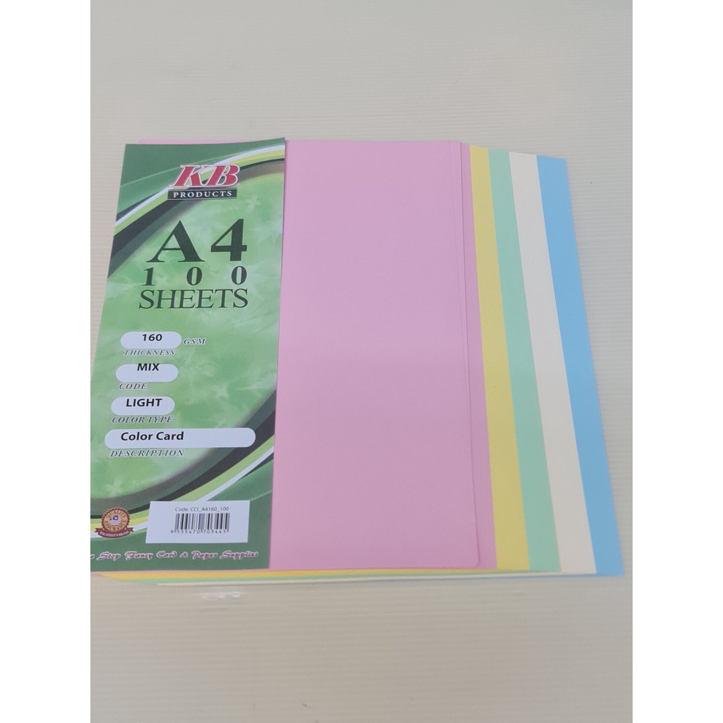 LUCKYSTAR A4 PREMIUM COLOUR PAPER 160gsm / 3SHEET CARD ( LIGHT / DARK ...