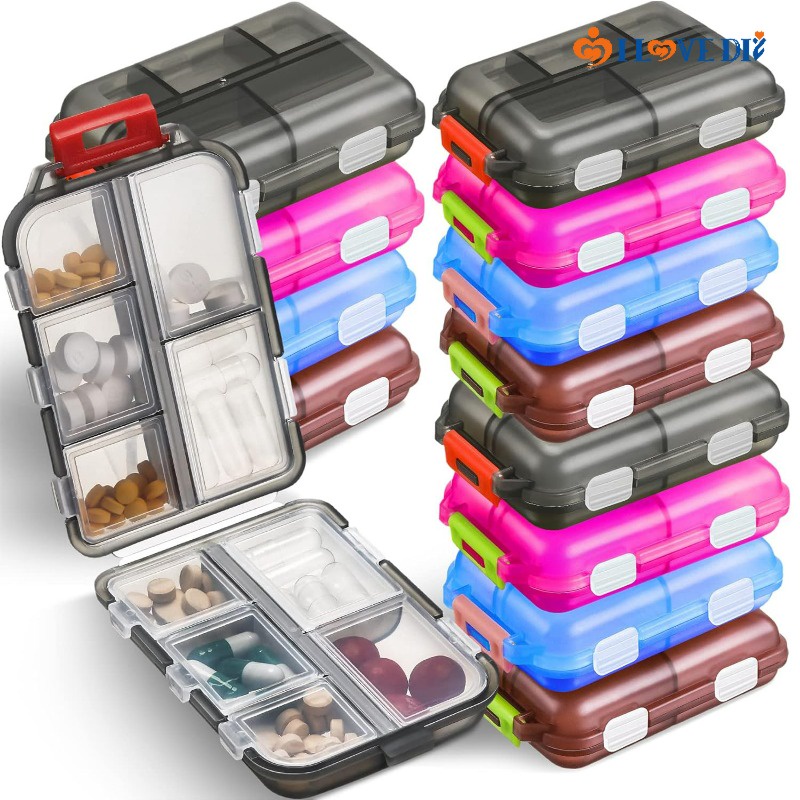 3/10 Cells Daily Vitamin Moisture-proof Storage Box/ Travel Portable ...
