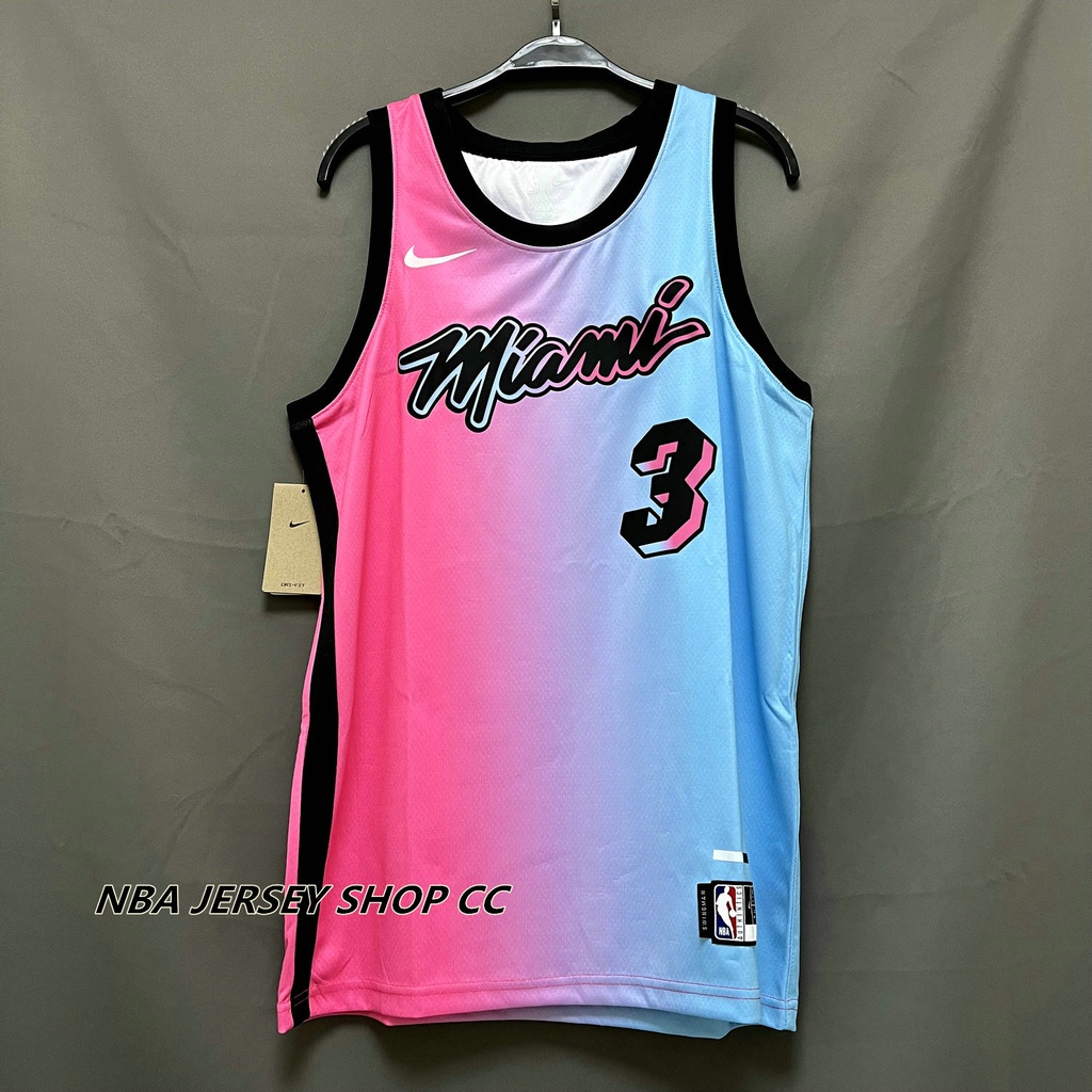 Men s New Original NBA Miami Heat 3 Dwyane Wade Jersey City Edition Rainbow Swingman Heat pressed
