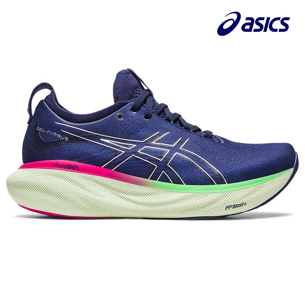 Asics Women Gel Nimbus 25 Running Shoes Indigo Blue Pure Silver Shopee Singapore