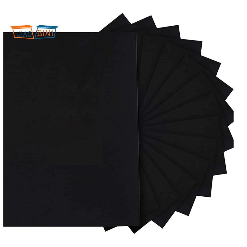 50 Sheets Black Self Adhesive Black Cardstock 250Gsm Thick Paper for