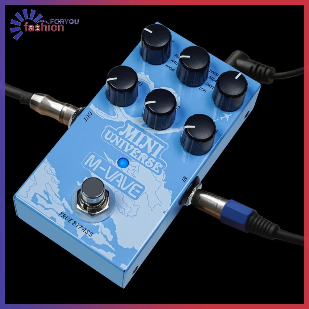 {FA} Mini Pedal Pure Analog Processor 9 Reverb Tones Electric Guitar