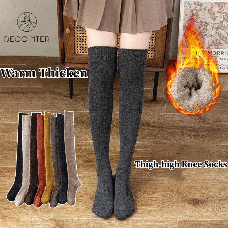 Soft Thick Warm Socks Winter Women Long Stocking Warm Thigh High