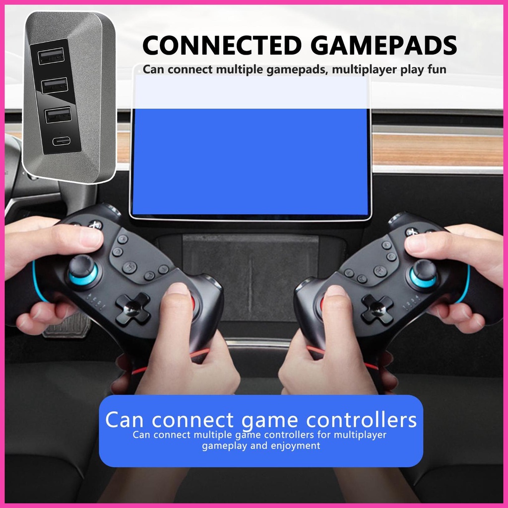 Glove Box USB Hub 4 in 1 USB Hub Car Charger Docking Station of Center Console Smart Sensor