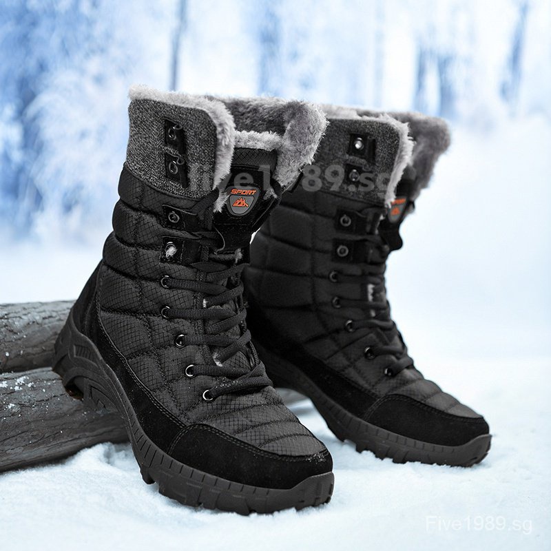 Snow and outdoor skiing men's fashion winter snow boots high ankle