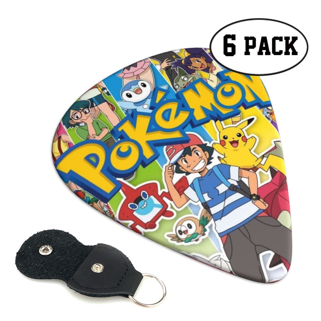 Pokemon Guitar Picks 6 Pack 0.71mm Guitar Picks Unique Guitar Gift For Bass Electric Acoustic Guitars Shopee Singapore