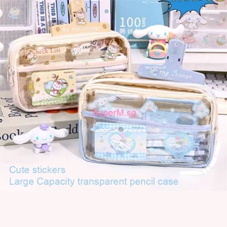 Sanrio Pencil Case Kawaii Kuromi Cinnamoroll Melody School Pencils