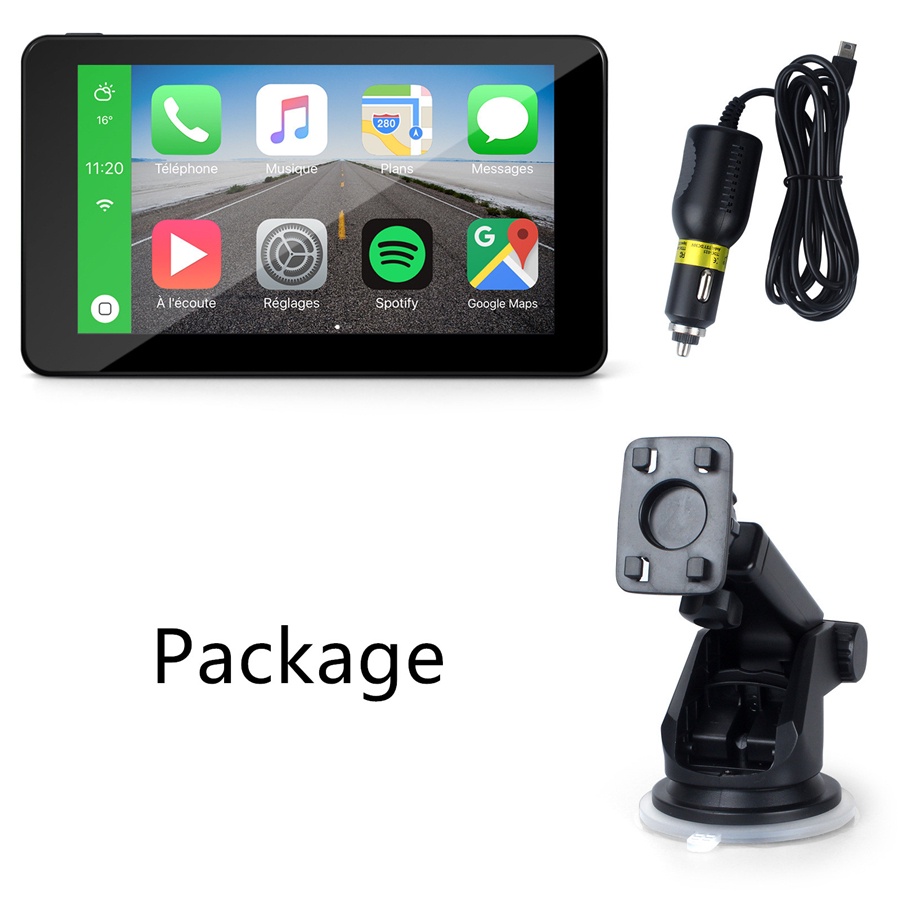7 Inch Touch Screen Car Portable For Wireless Apple CarPlay Android Auto Mirror Link Tablet