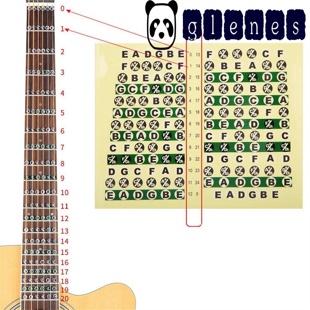 GLENES Guitar Scales Stickers Guitar Accessories Musical Instrument