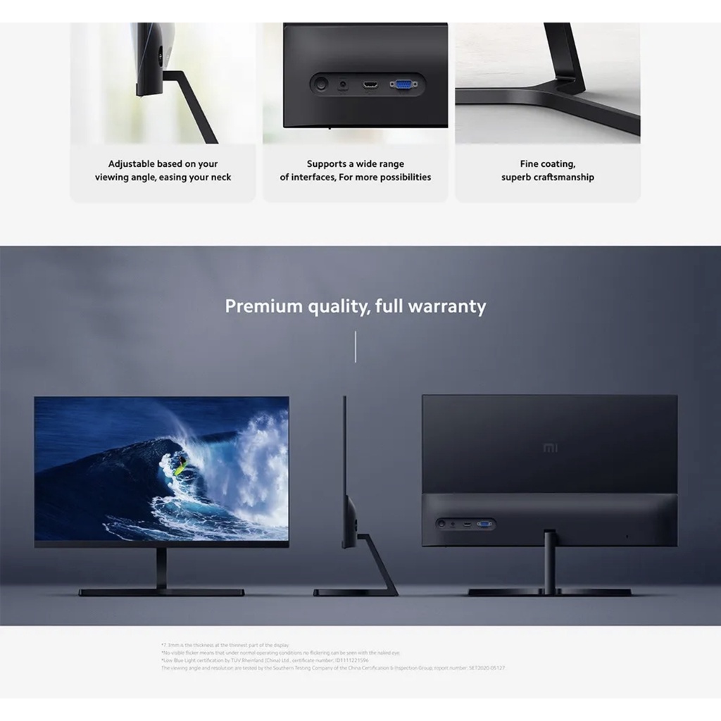 3 years Warranty xiaomi Desktop Monitor Display 1C 23.8 Inch IPS Panel ...