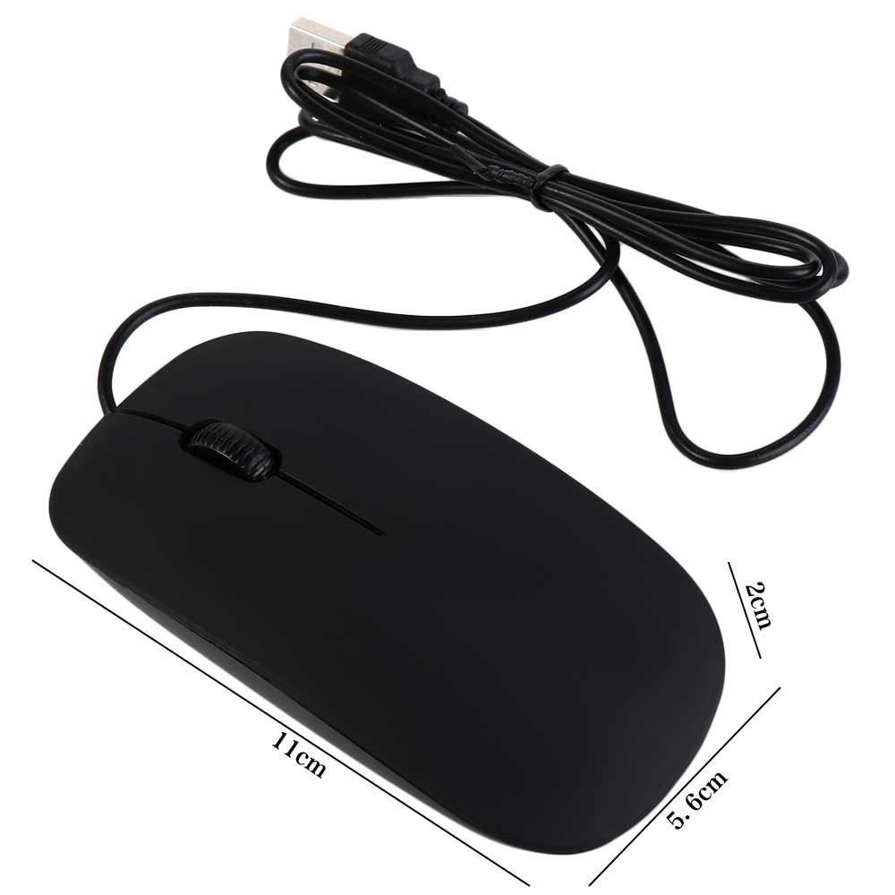 [READY STOCK] Wired Mouse Notebook For Pc 3d Roller 1200dpi Black White ...
