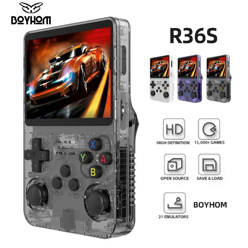 R36S Retro Handheld Video Game Console Linux System 3.5 Inch IPS Screen ...